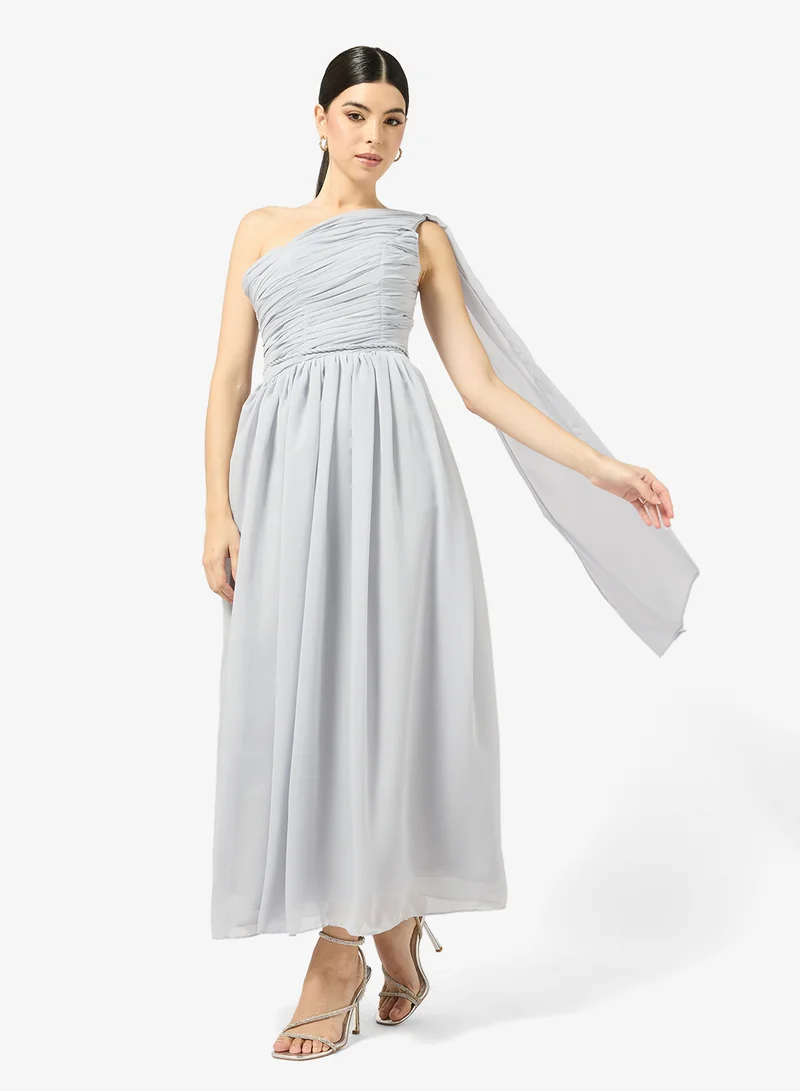 ELLA One Shoulder Ruched Dress